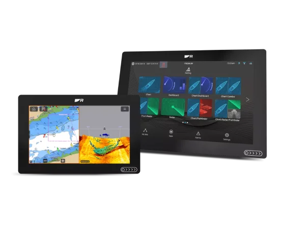 Axiom+ RV Chartplotter displaying navigation charts - Advanced Touchscreen Interface