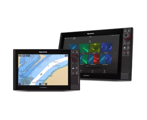 Axiom Pro S Chartplotter displaying navigation charts - Advanced Touchscreen Interface